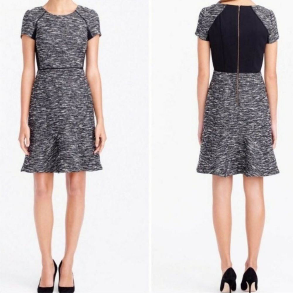 J. Crew Flutter Ponte Tweed Dress size 10